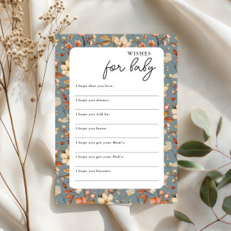 ベイビー・イン・ブルーム　ベビーへの願い 花のデザイン 招待状