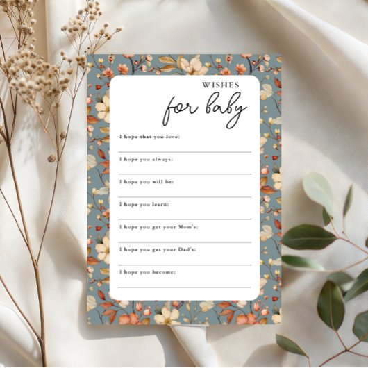 ベイビー・イン・ブルーム　ベビーへの願い 花のデザイン 招待状