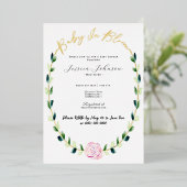 ベイビー イン ブルーム - ホログラム シャワーのお知らせ 招待状 (立ち正面)