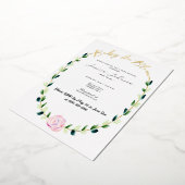 ベイビー イン ブルーム - ホログラム シャワーのお知らせ 招待状 (回転した状態)