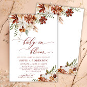 ベイビー・イン・ブルーム ボヘミアンワイルドフラワー ベイビーシャワー 招待状