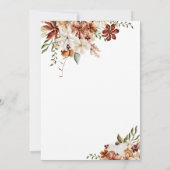 ベイビー・イン・ブルーム ボヘミアンワイルドフラワー ベイビーシャワー 招待状 (裏面)