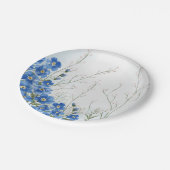 ベイビー イン ブルーム ボーイ ブルー フラワーズ スプリング シャワー ペーパープレート (アングル)