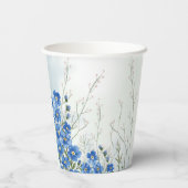 ベイビー イン ブルーム ボーイ ブルー フラワーバル  シャワー 紙コップ (裏面)