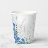 ベイビー イン ブルーム ボーイ ブルー フラワーバル  シャワー 紙コップ (正面)