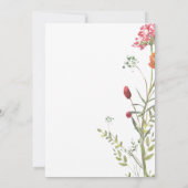 ベイビー イン ブルーム メドウ フラワーズ ウォーターカラー 招待状 (裏面)