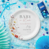 ベイビー・イン・ブルーム ワイルドフラワーズ フラワーベビーシャワー ペーパープレート (パーティー)