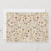 ベイビー・イン・ブルーム ワイルドフラワー妊娠発表 招待状 (裏面)