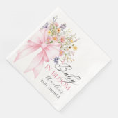 ベイビー イン ブルーム ワイルドフラワー ピンク リボン ベイビー シャワー (コーナー)