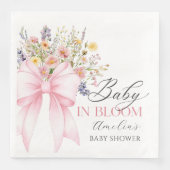 ベイビー イン ブルーム ワイルドフラワー ピンク リボン ベイビー シャワー (正面)