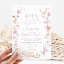 ベイビー イン ブルーム ワイルドフラワー フローラル ベイビー シャワー