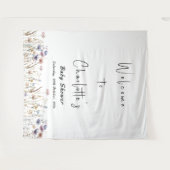 ベイビー・イン・ブルーム ワイルドフラワー ベイビーシャワー タペストリー (正面(横))