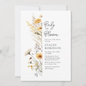 ベイビー・イン・ブルーム ワイルドフラワー ベイビーシャワー 招待状 (正面)