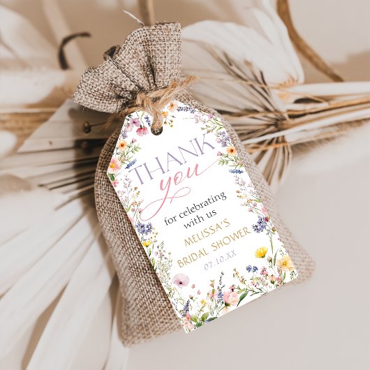 ベイビー イン ブルーム ワイルドフラワー ベイビー シャワー ギフト タグ