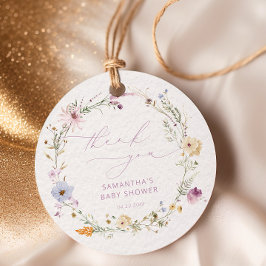 ベイビー・イン・ブルーム ワイルドフラワー ベイビー シャワー サンクス フェイバータグ