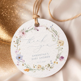 ベイビー・イン・ブルーム ワイルドフラワー ベイビー シャワー サンクス フェイバータグ