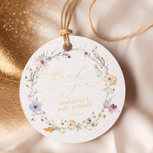 ベイビー・イン・ブルーム ワイルドフラワー ベイビー シャワー サンクス フェイバータグ