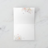 ベイビー・イン・ブルーム ワイルド フラワー バタフライ ベイビー シャワー サンキューカード (内部)