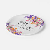 ベイビー・イン・ブルーム ヴィブラント・スプリング・フラワーズ ベイビーシャワー ペーパープレート (アングル)