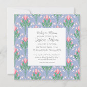 ベイビー・イン・ブルーム 春のチューリップの花 招待状 (正面)