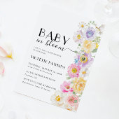 ベイビー・イン・ブルーム 春の花びら フローラル ベイビー シャワー 招待状