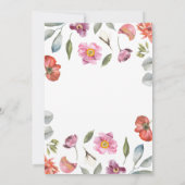 ベイビー・イン・ブルーム 春の花びら ベイビーシャワーの招待状 (裏面)