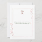 ベイビー・イン・ブルーム 水彩画 ワイルドフラワー 花のシャワー 招待状 (裏面)