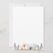 ベイビー・イン・ブルーム 水彩野花ベイビーシャワー 招待状 (裏面)