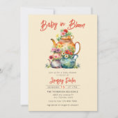 ベイビー・イン・ブルーム | 水彩 ベイビーシャワーの招待状 招待状 (正面)