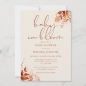 ベイビー・イン・ブルーム 秋のベイビーシャワー 招待状 (正面)