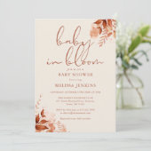 ベイビー・イン・ブルーム 秋のベイビーシャワー 招待状 (スタンド正面)