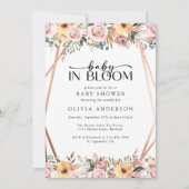 ベイビー・イン・ブルーム 花のベビーシャワー 招待状 (正面)