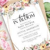 ベイビー・イン・ブルーム 花のベビーシャワー 招待状