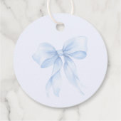 ベイビー・イン・ブルーム 青いリボン 花柄 サンクス フェイバータグ (裏面)