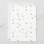 ベイビー エレファント ウォーターカラー リース パステル ベイビー シャワー 招待状 (裏面)