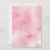 ベイビー エレファント トロピカル フラワーのベイビー ガール シャワー 招待状 (裏面)