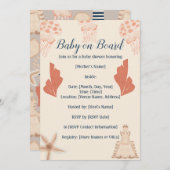ベイビー・オン・ボード！沿岸部ベイビーシャワー 招待状 (正面/裏面)