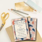 ベイビー オン ボード 海洋 ベイビー シャワー 招待状