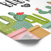 ベイビー カクタス フィエスタ テーブル サインについてタコスで話そう ポスター (角)