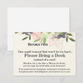 ベイビー カードの本 - ピンクとパープルの花 エンクロージャーカード (正面/裏面)