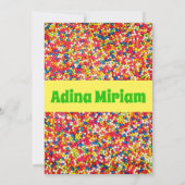 ベイビー ゴムボールの明るい招待状 招待状 (裏面)