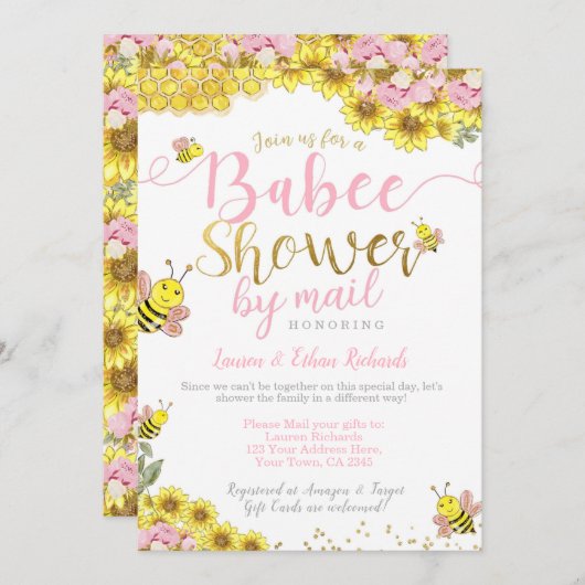 『ベイビー·シャワー』 招待状 (正面/裏面)