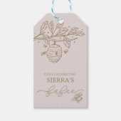 ベイビー、ビー招待状、ビーテーマベイビーシャワー、 ギフトタグ (正面)