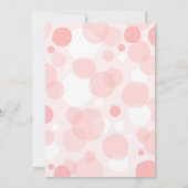 ベイビー ピンクのアーチ ポルカドット 女の子 ベイビーシャワー 招待状 (裏面)