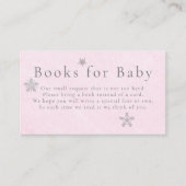ベイビー ピンク ラインストーン ガール ベイビー シャワーのための本 エンクロージャーカード (正面)