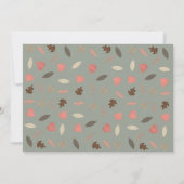 ベイビー フォト ウッドランド アニマル モノグラム 誕生 案内状 (裏面)