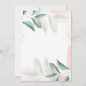 ベイビー ブルーム エレファント エレガント ガール ベビー シャワー 招待状 (裏面)