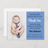 ベイビー・ブルー 出産報告 感謝のポストカード ポストカード (正面/裏面)