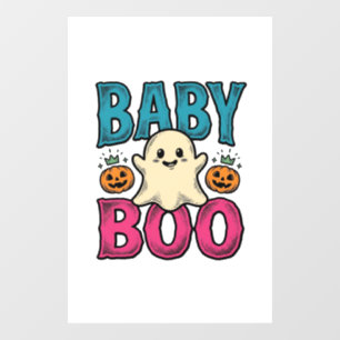 ベイビー ブー ヴィンテージ ハロウィン おばけ Tシャツ デザイン 1 ウィンドウサイン
