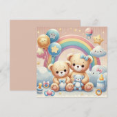 ベイビー・ベアのベイビーシャワー招待状 招待状 (正面/裏面)